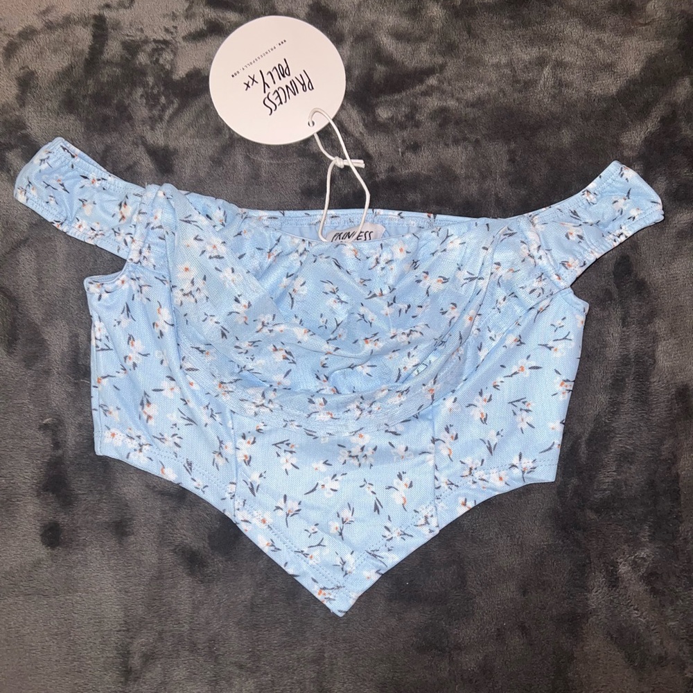 Princess Polly Jackson Top in Blue Floral Size 4 New with tag - Picture 13 of 14